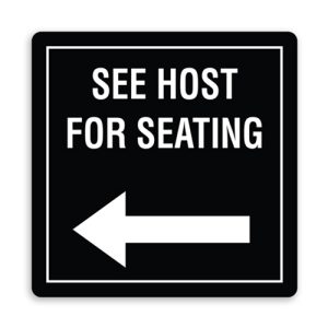 See Host for Seating with Border and Left Arrow