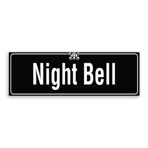 Night Bell Sign with Border and Decoration