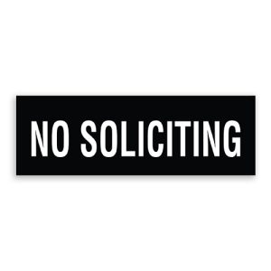 No Soliciting Sign with Border and Decoration
