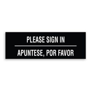Please Sign In Sign - English and Spanish