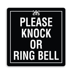 Please Knock or Ring Bell with Border and Design