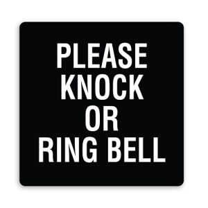 Please Knock or Ring Bell - Plain
