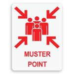 muster point number one sign K2-4347-1