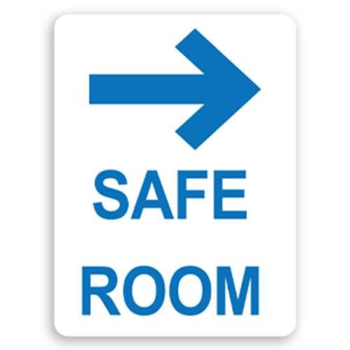 SAFE ROOM RIGHT ARROW American Sign Company
