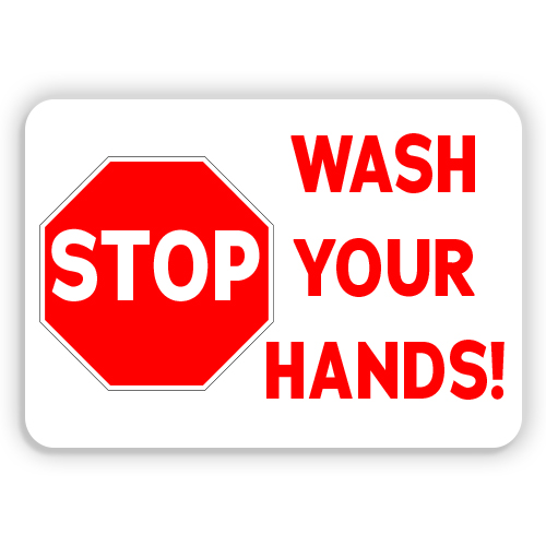 stop wash your hands sign