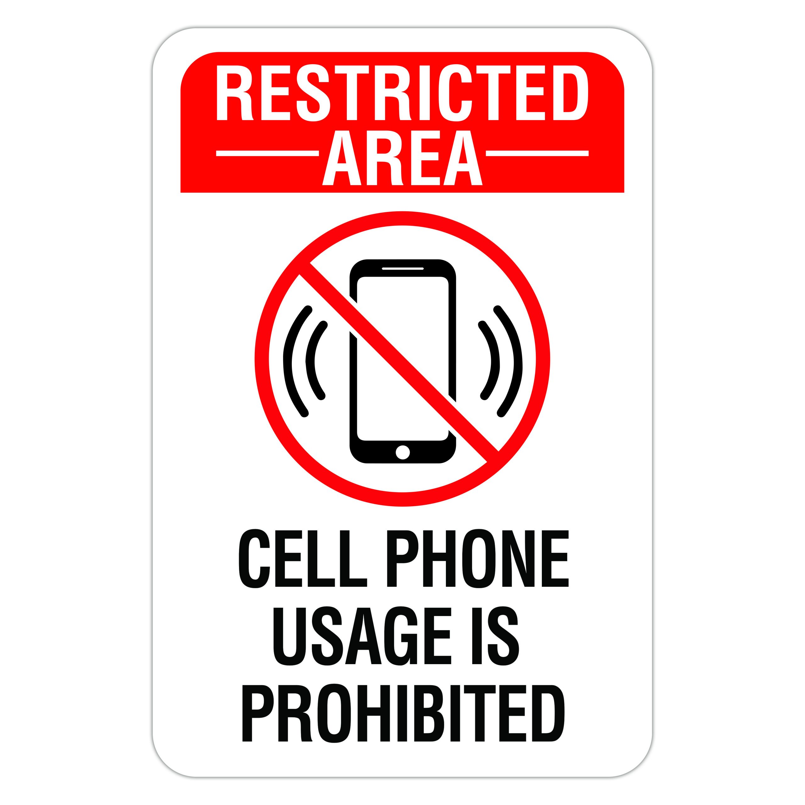 Restricted Area Cell Phone Use Prohibited American Sign Company