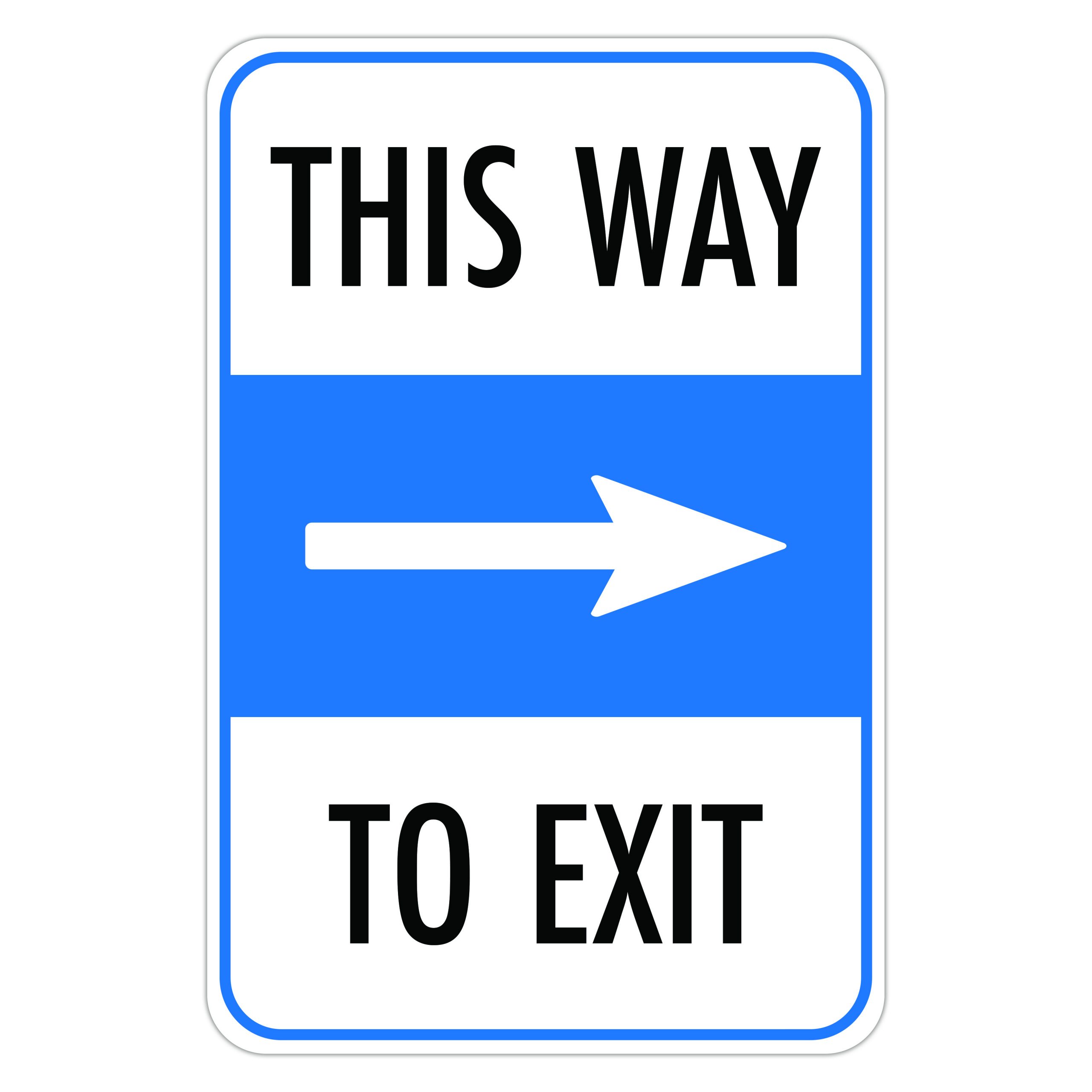 This Way To The Exit Right Arrow American Sign Company 6669