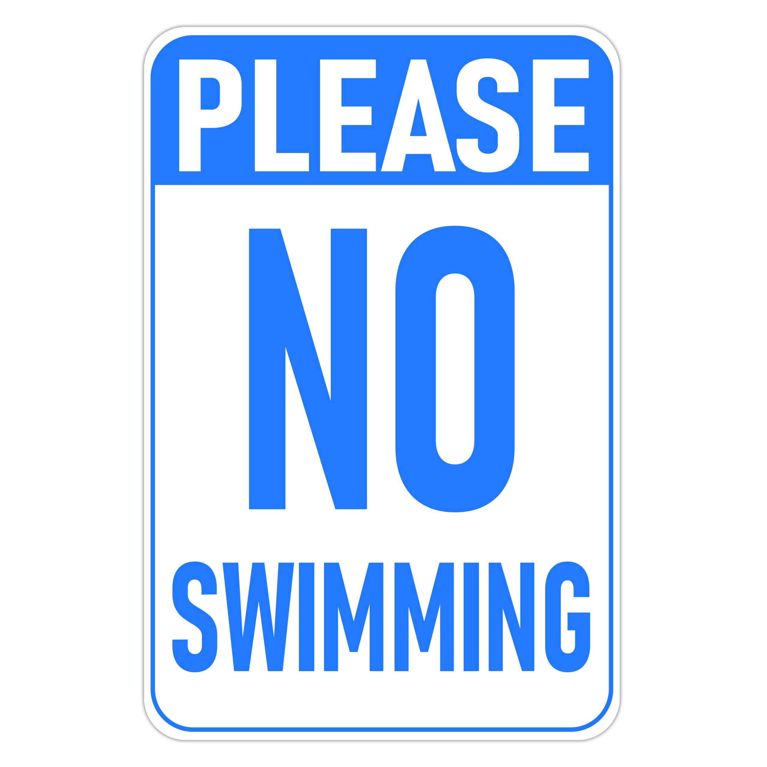 PLEASE NO SWIMMING American Sign Company