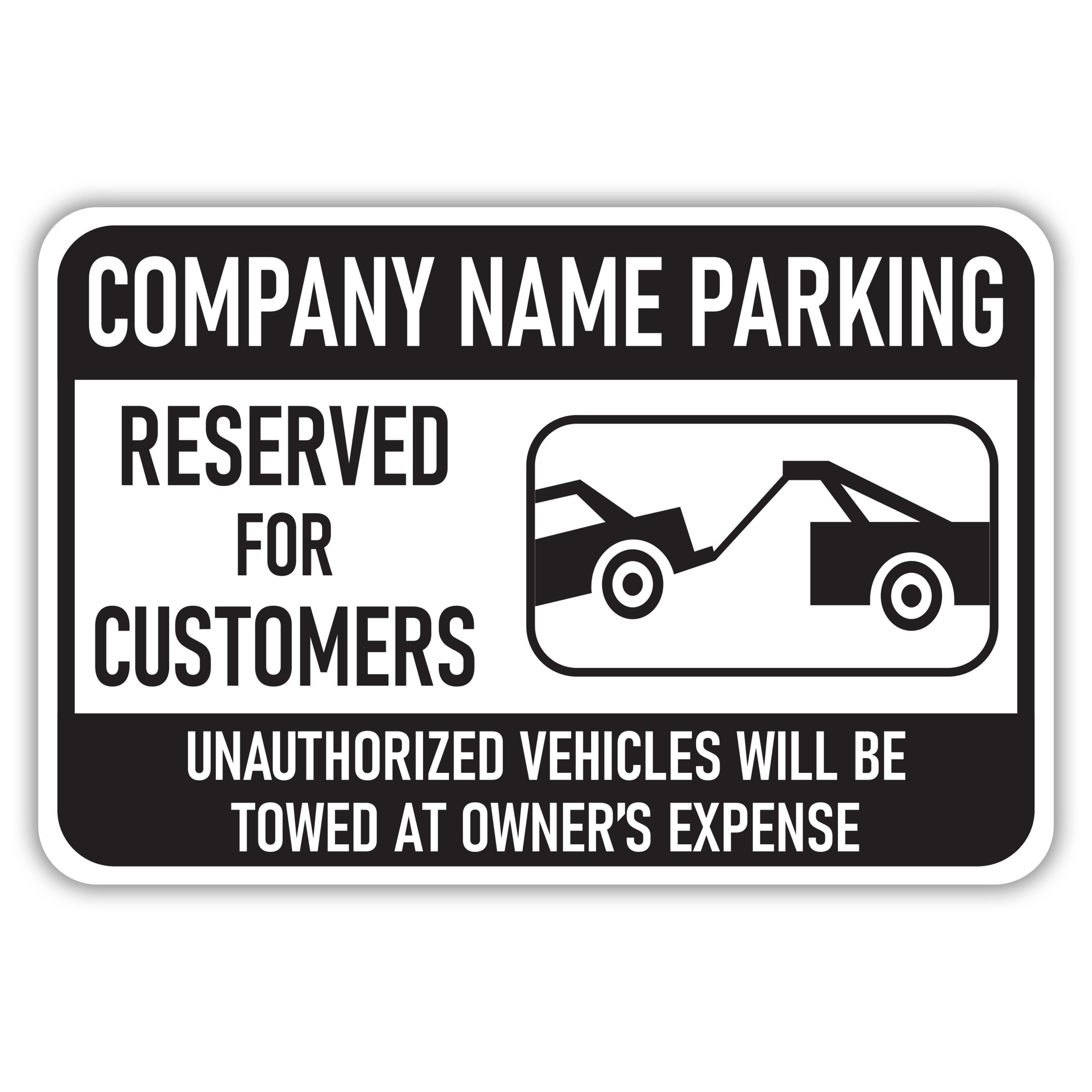 Company Name Parking Reserved For Customers American Sign Company