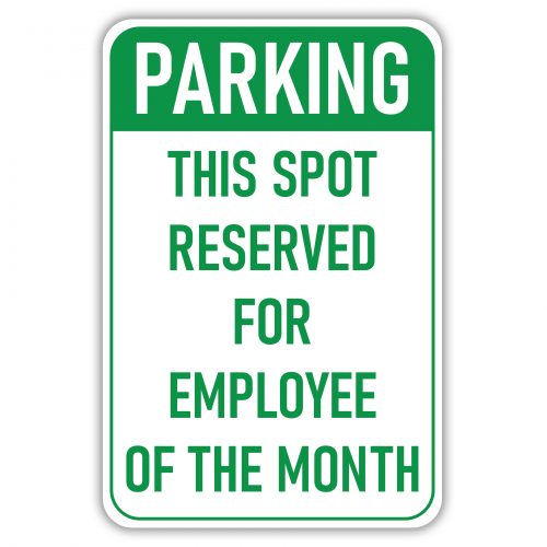 Reserved Parking Employee of The Month Black Yellow Print Car Parking Lot Business Outdoor Sign Large 12x18 Alumin Reserved Parking Employee of The Month Black Yellow Print Car Parking Lot Business Outdoor Sign Large 12x18 Alumin