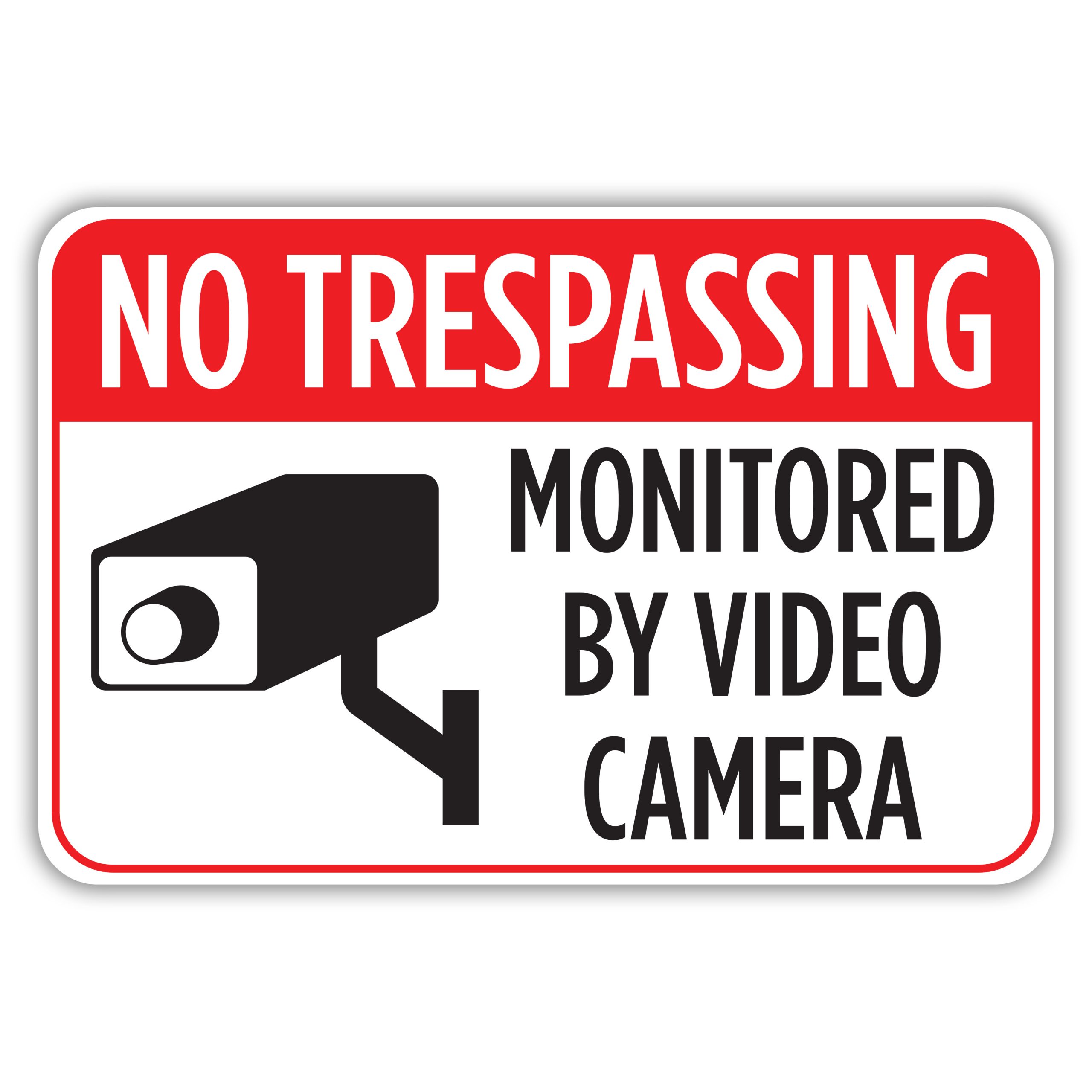 NO TRESPASSING MONITORED BY VIDEO CAMERA - American