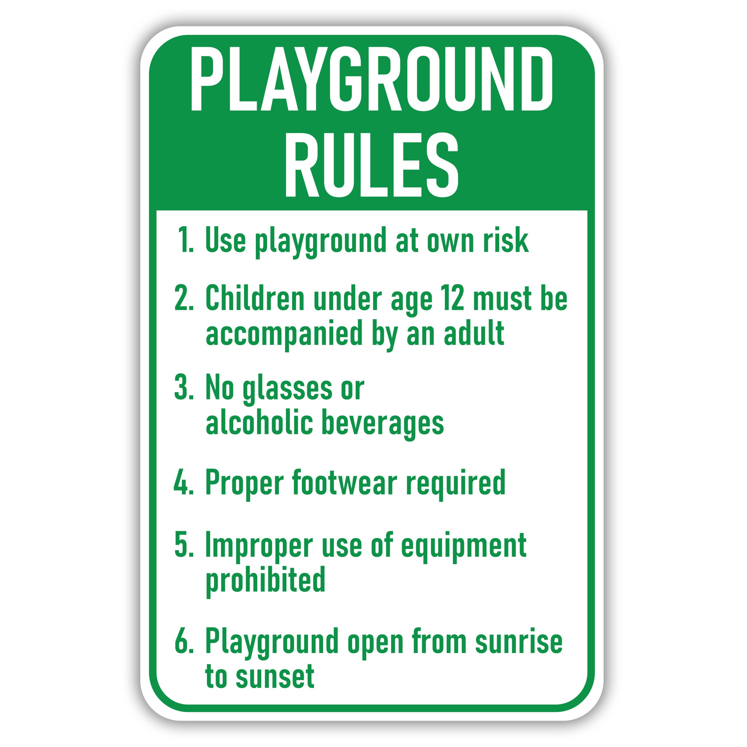Playground Rules American Sign Company