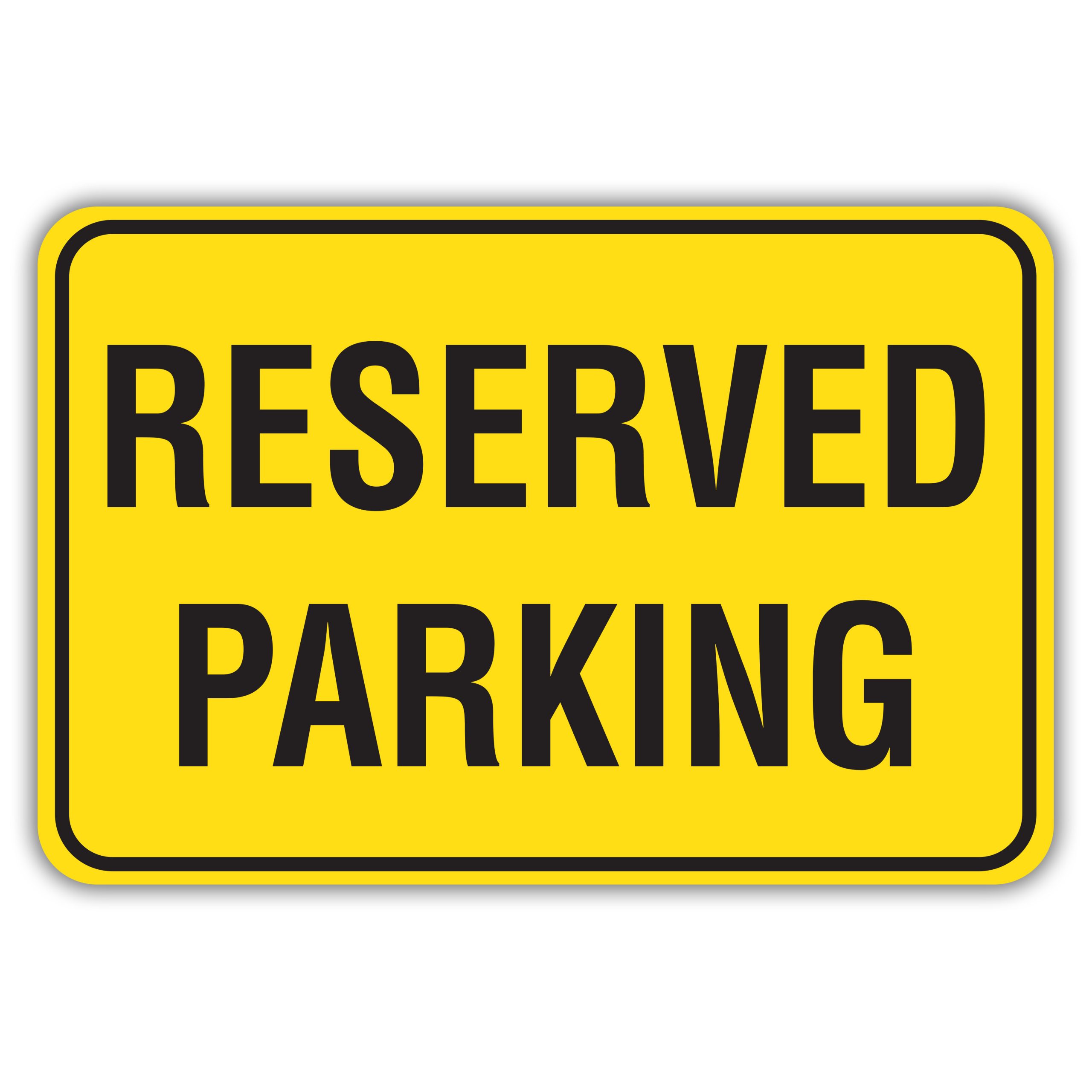Reserved Parking Employee of The Month Black Yellow Print Car Parking Lot Business Outdoor Sign Large 12x18 Alumin 
