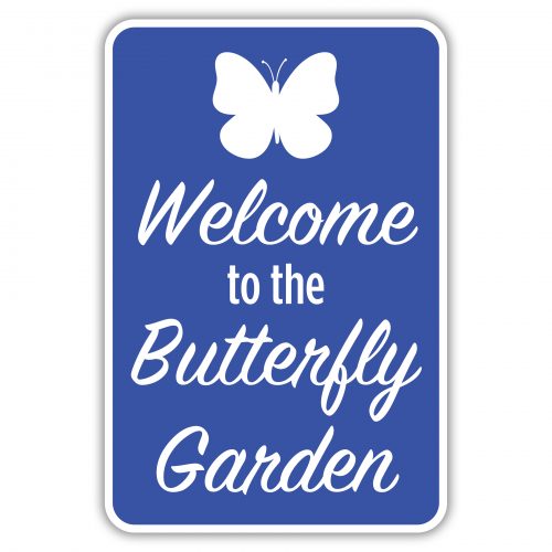 Crosswalks Butterfly Garden 12 X 12 Aluminum Sign