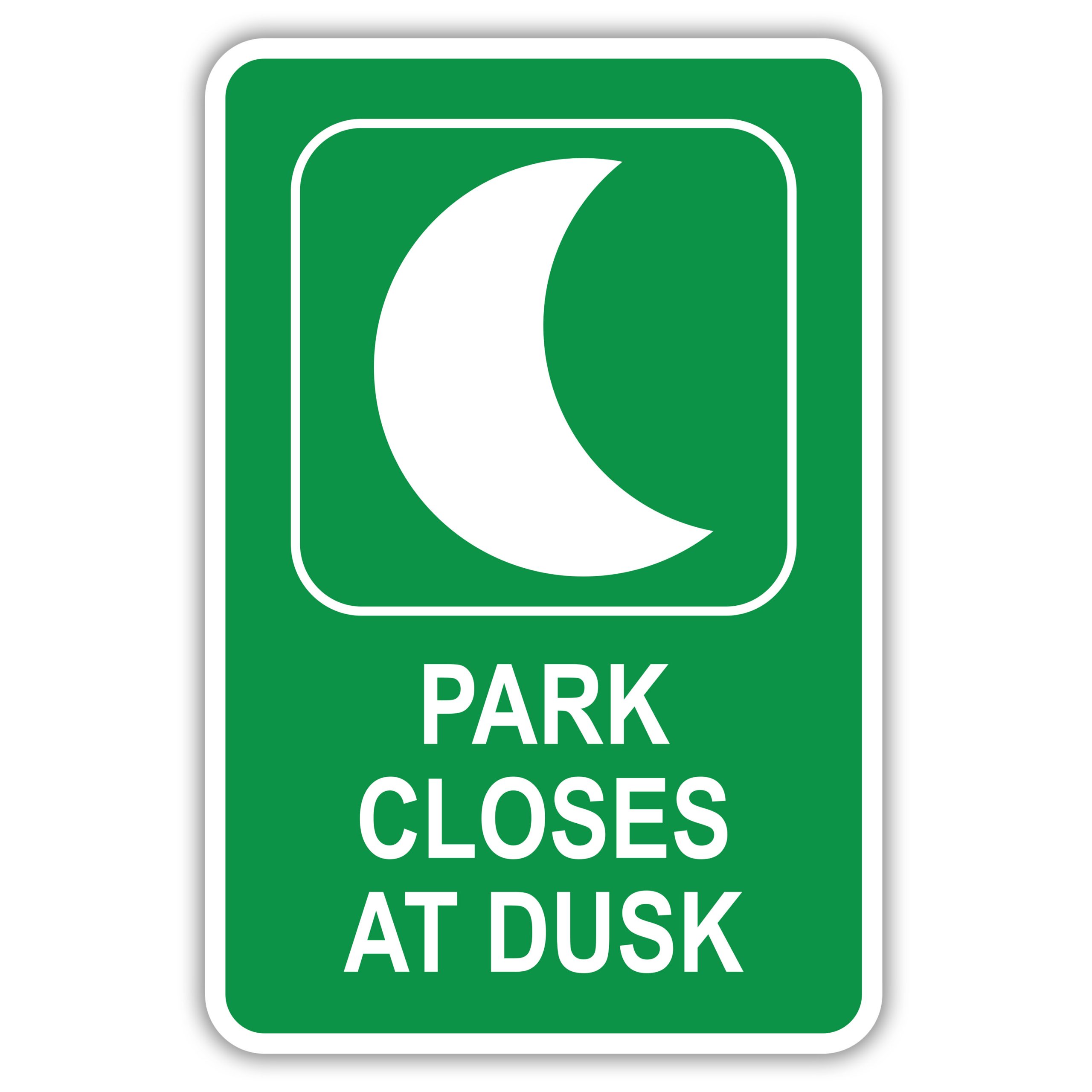 Vertical Metal Sign Multiple Sizes Park Closed from Sunset Sunrise Activity 