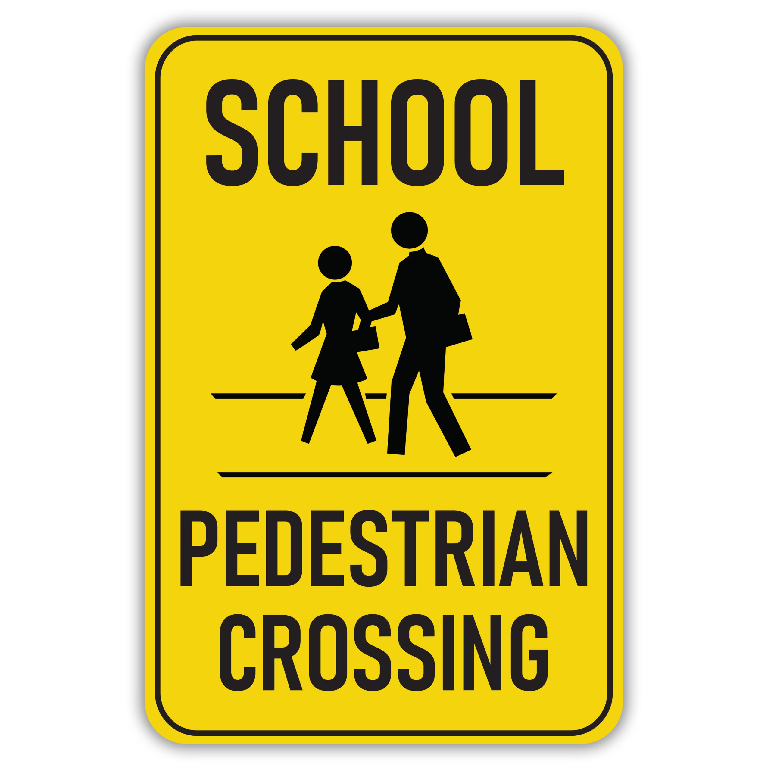 school pedestrian sign