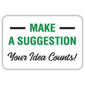 Suggestion Box Sign - American Sign Company