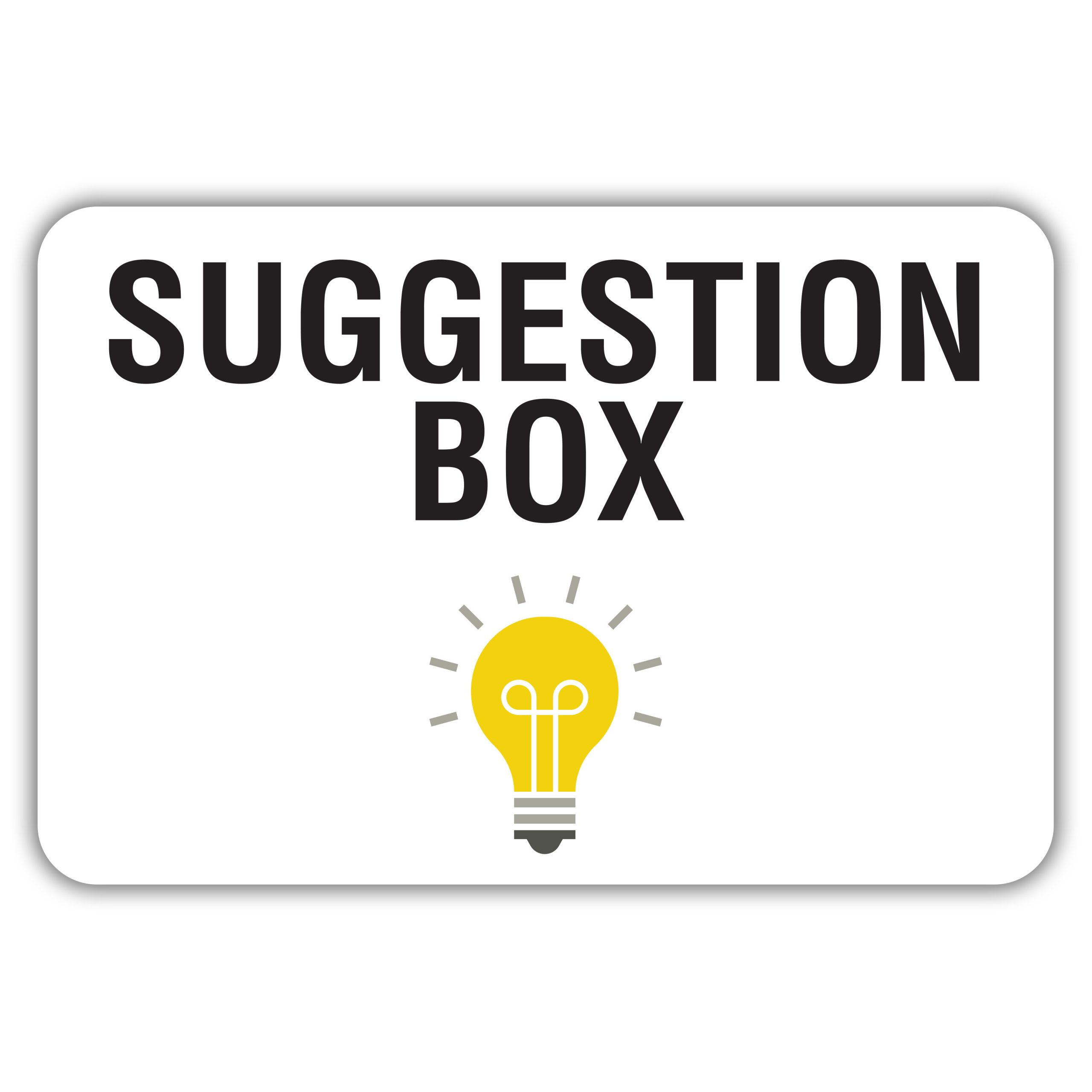 Suggestion Box Template Word
