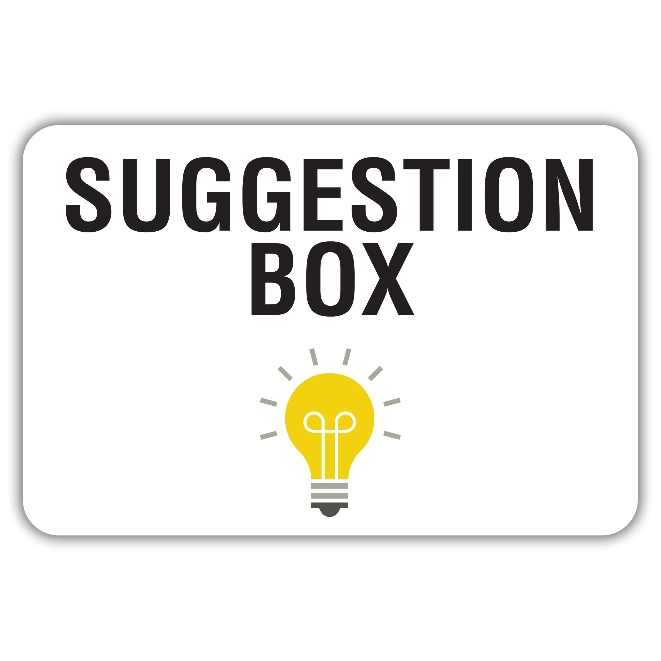 SUGGESTION BOX - American Sign Company