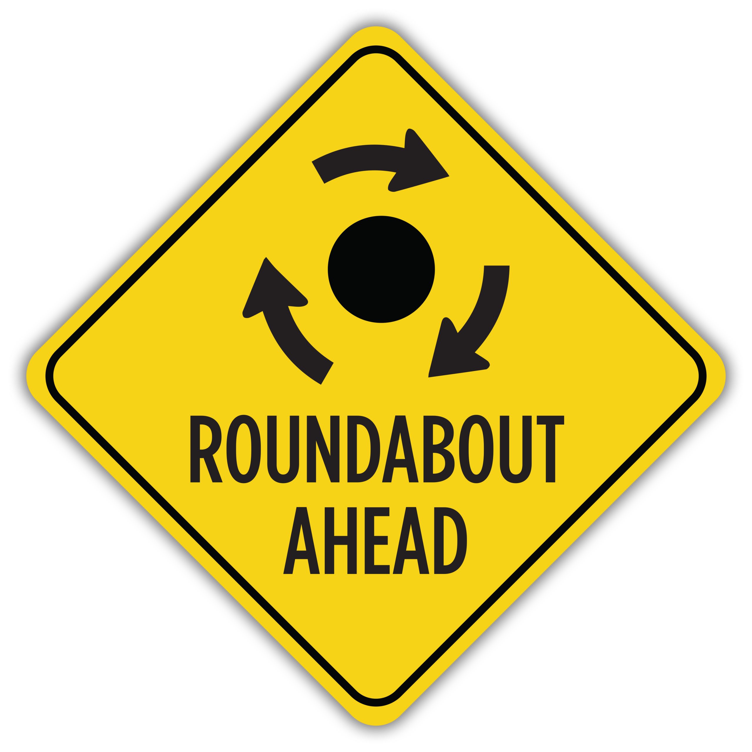 Roundabout Ahead - American Sign Company