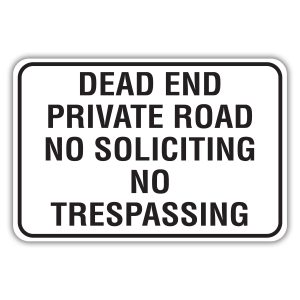 Square Dead End Sign - Custom Signs