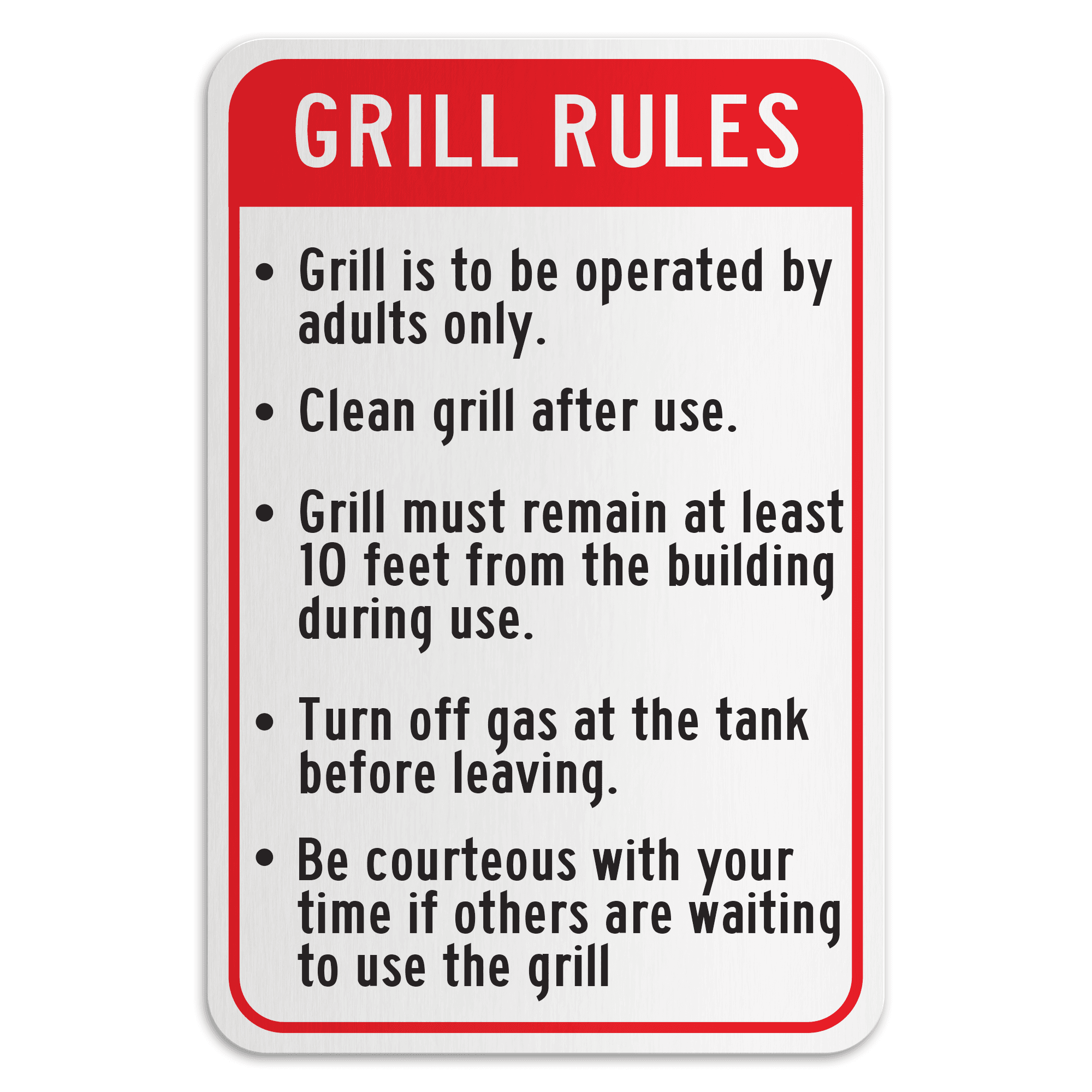 GRILL RULES American Sign Company