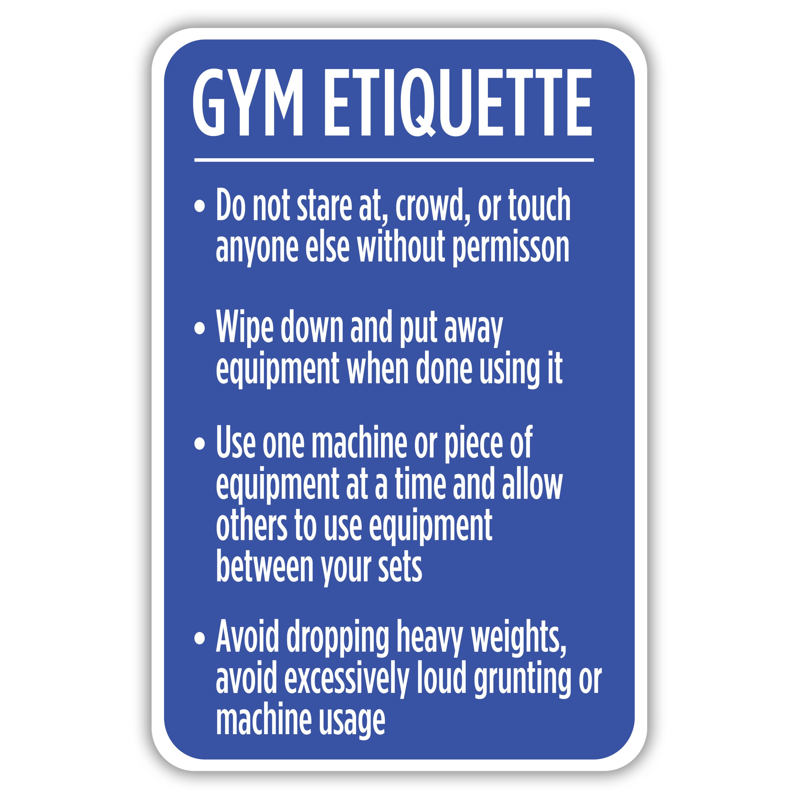 Gym Etiquette Signs 