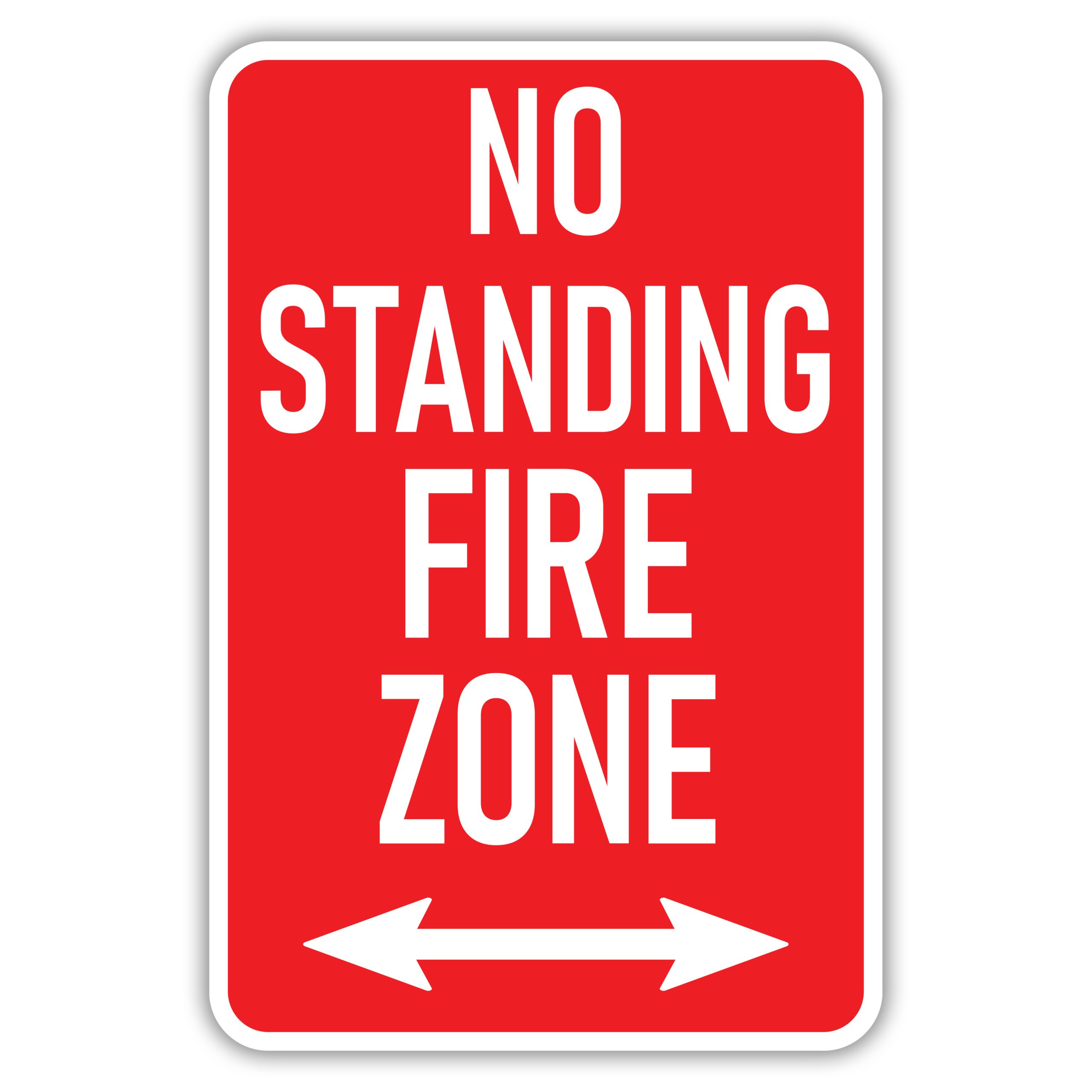 NO STANDING FIRE ZONE American Sign Company