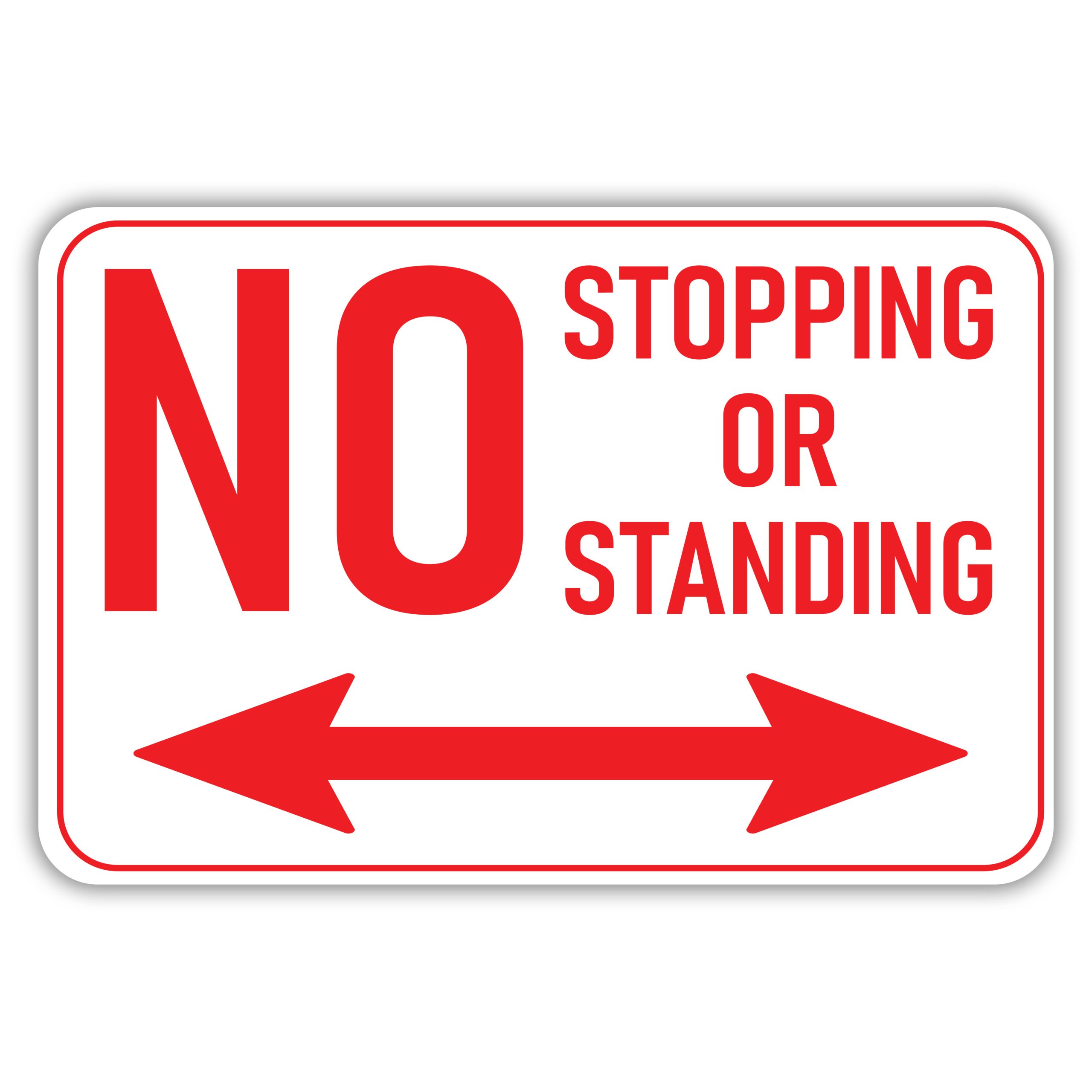 NO STOPPING OR STANDING American Sign Company